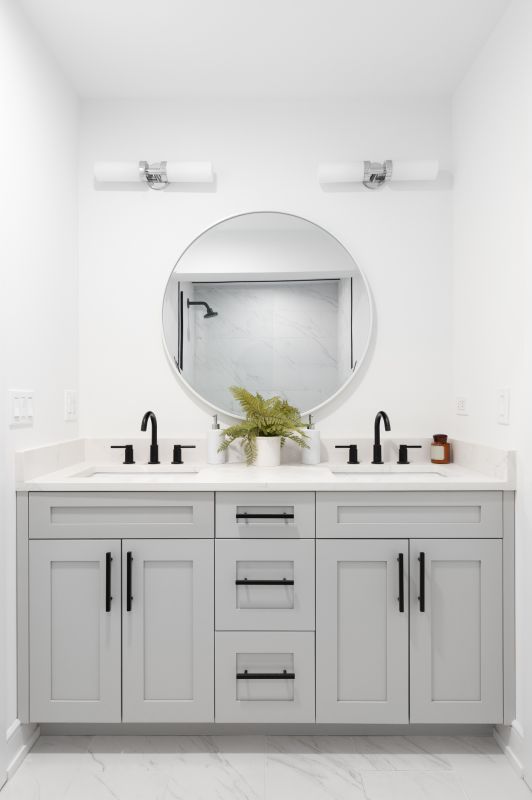 Vanity with Modern Fixtures